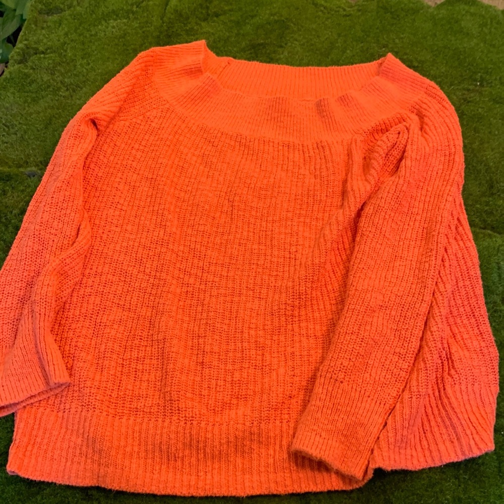 Gap womens M coral off the shoulder sweater